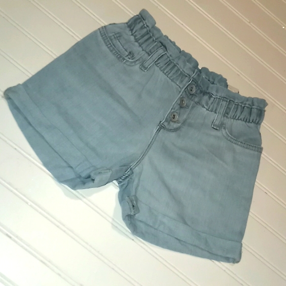 TCP Blue Denim Shortie Shorts-Size 8 - Picture 2 of 9
